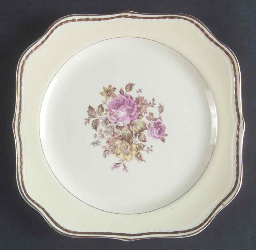 English Regency Square Salad Plate by Homer Laughlin -1