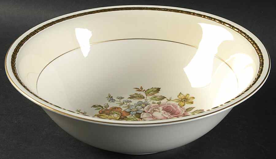 English Regency 8" Round Vegetable Bowl by Homer Laughlin -1