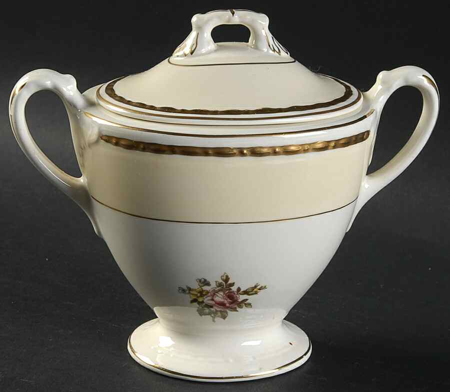 English Regency Sugar Bowl & Lid by Homer Laughlin -1
