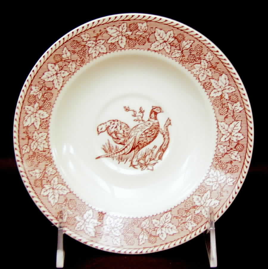 English Scenes Brown Saucer by Homer Laughlin -1