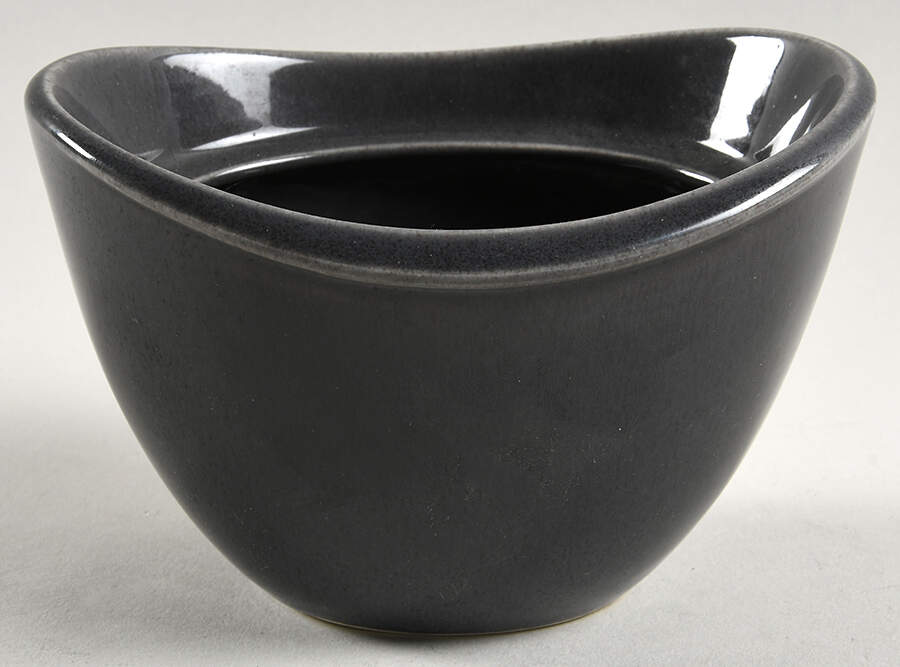 Epicure Charcoal Grey Sugar Bowl No Lid by Homer Laughlin -1
