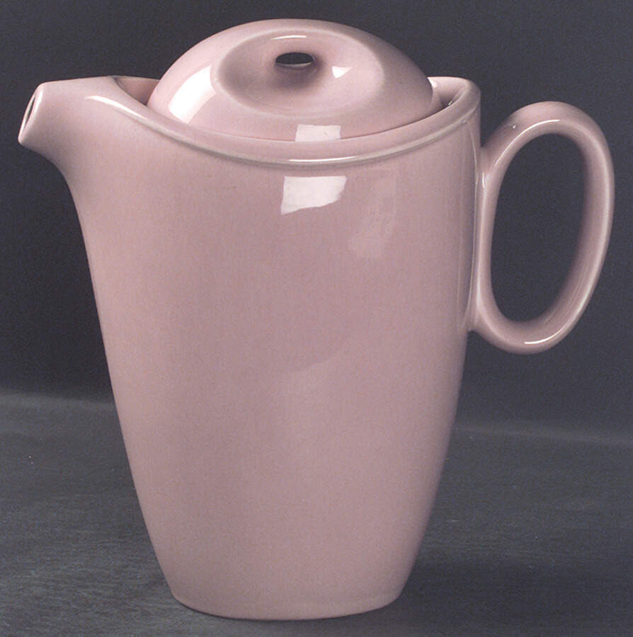 Epicure Dawn Pink Coffee Pot & Lid by Homer Laughlin -1