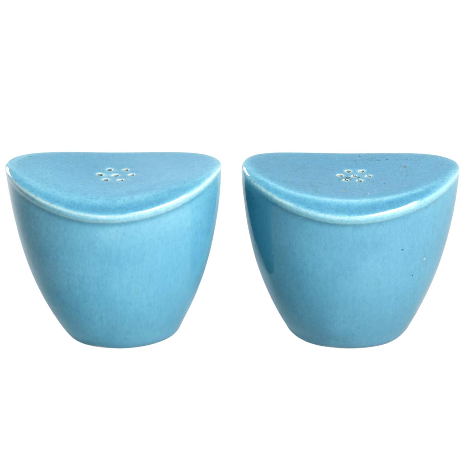 Epicure Turquoise Blue Salt & Pepper Set by Homer Laughlin -1