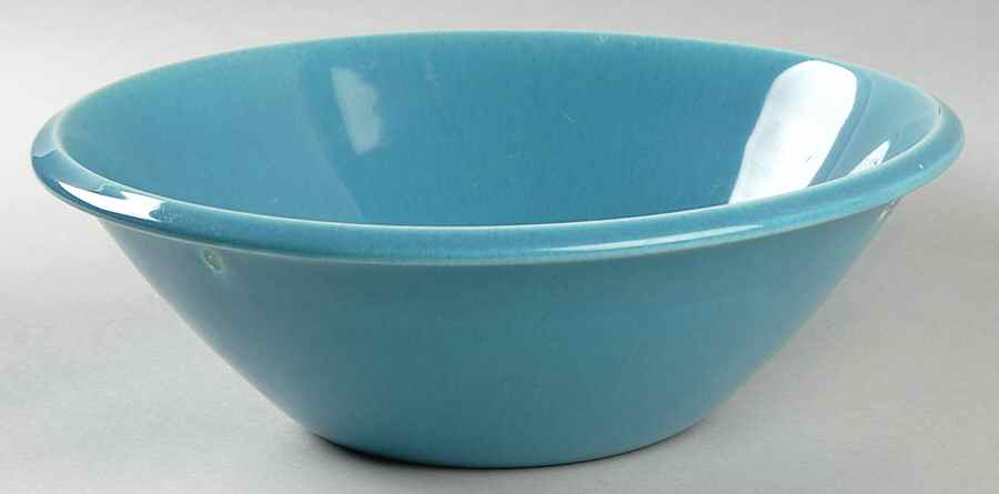 Epicure Turquoise Blue 8" Round Vegetable Bowl by Homer Laughlin -1