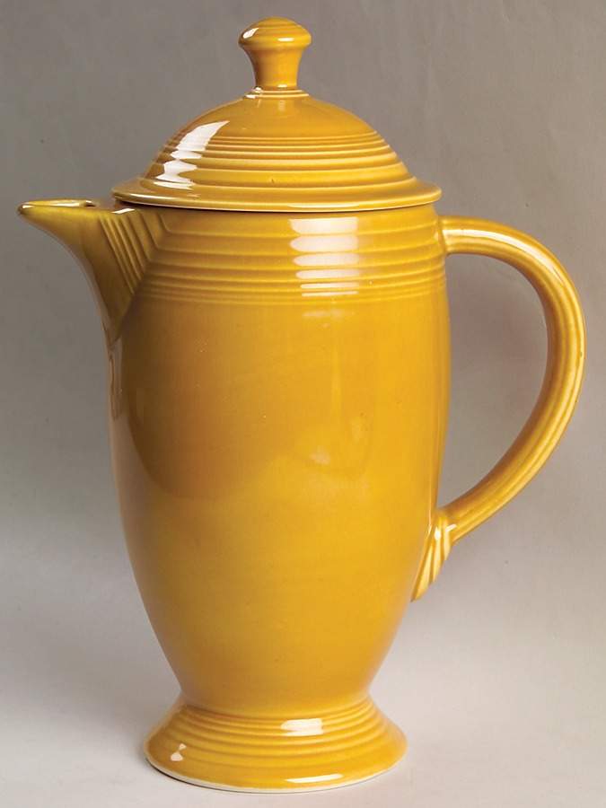 Fiesta Antique Gold (Ironstone) Coffee Pot & Lid by Homer Laughlin -1