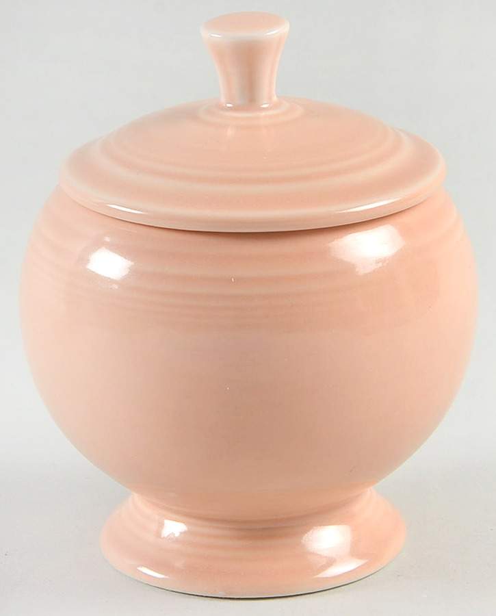 Fiesta Apricot (Intro 1986) Individual Sugar Bowl & Lid by Homer Laughlin -1