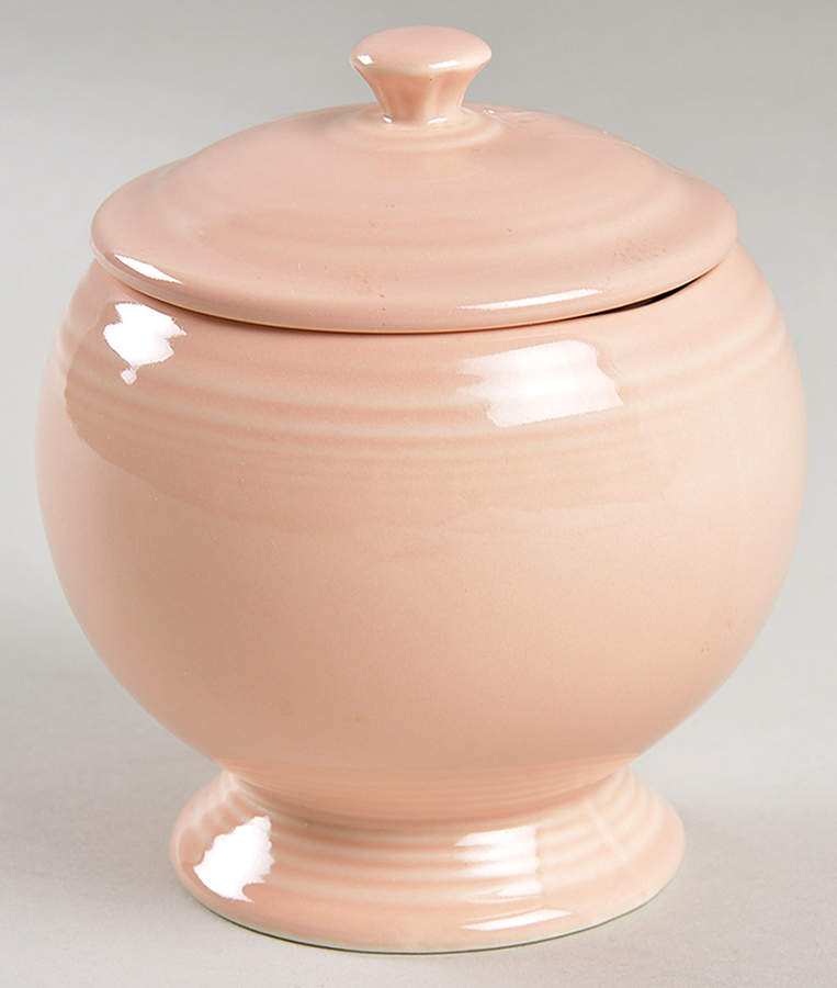 Fiesta Apricot (Intro 1986) Individual Sugar Bowl & Lid by Homer Laughlin -1