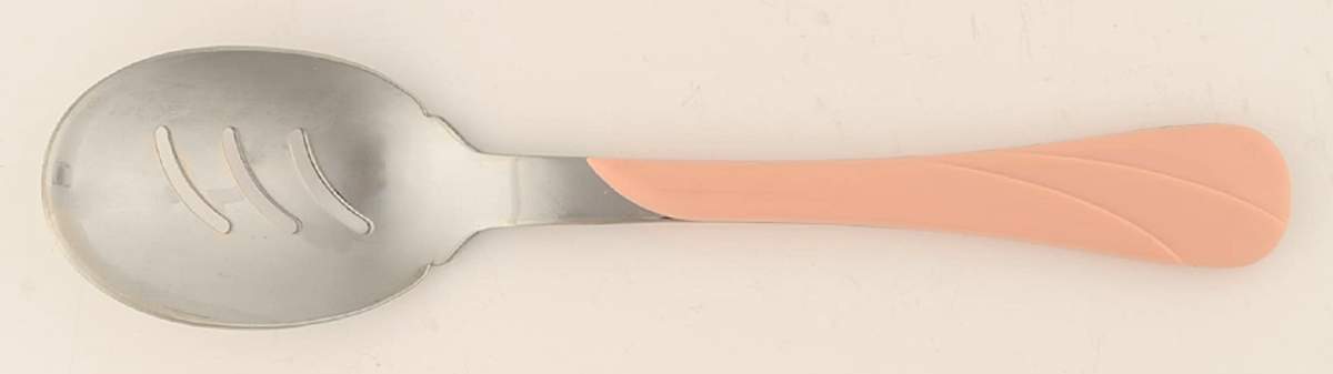 Fiesta Apricot (Intro 1986) Pierced Tablespoon (Serving Spoon) by Homer Laughlin -1