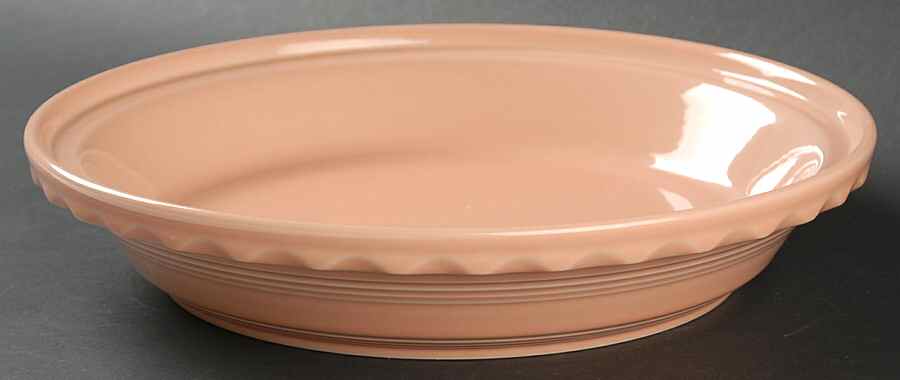 Fiesta Apricot (Intro 1986) Pie Serving Plate by Homer Laughlin -1