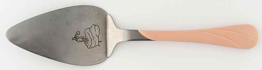 Fiesta Apricot (Intro 1986) Pie Server with Stainless Blade by Homer Laughlin -1