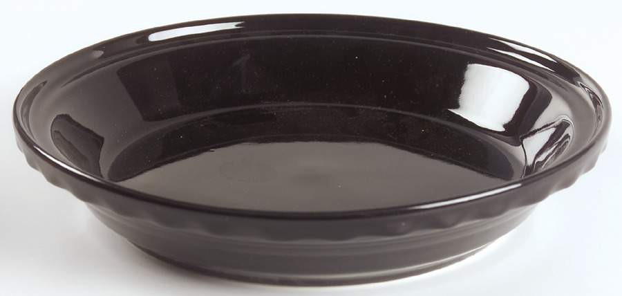 Fiesta Black (Intro 1986) 10" Pie Baking Plate by Homer Laughlin -1