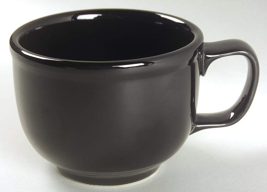 Fiesta Black (Intro 1986) Jumbo Cup by Homer Laughlin -1