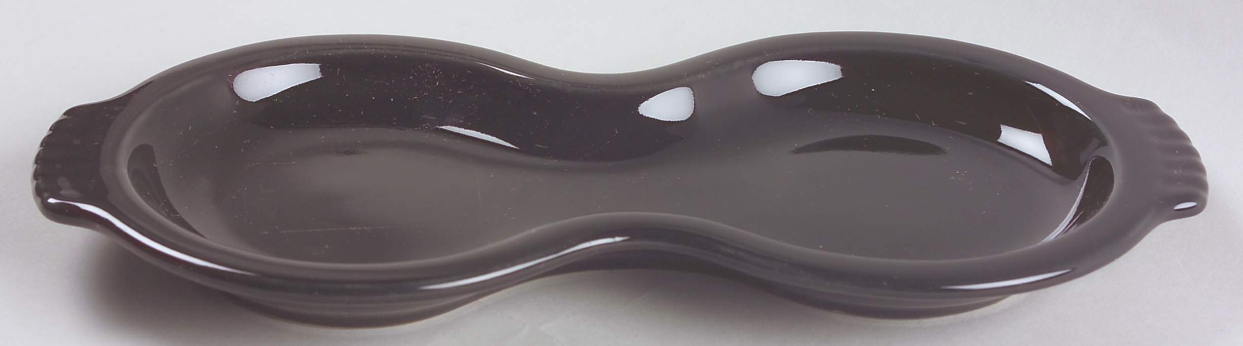 Fiesta Black (Intro 1986) Tray for Creamer & Sugar with Lid by Homer Laughlin -1