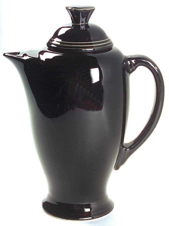 Fiesta Black (Intro 1986) Coffee Pot & Lid by Homer Laughlin -1