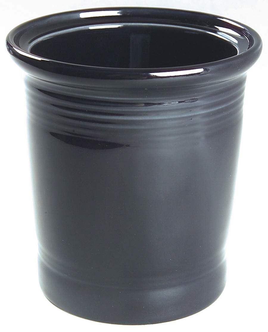Fiesta Black (Intro 1986) Small Canister No Lid by Homer Laughlin -1