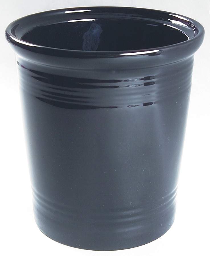 Fiesta Black (Intro 1986) Medium Canister No Lid by Homer Laughlin -1