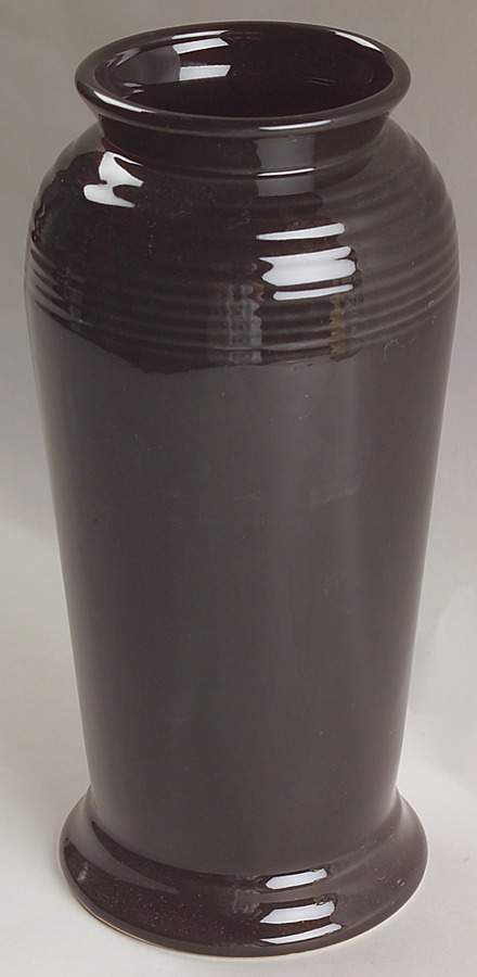 Fiesta Black (Intro 1986) 9" Monarch Vase by Homer Laughlin -1