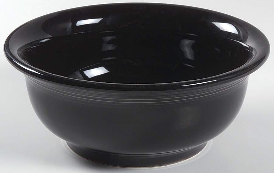Fiesta Black (Intro 1986) 8" Mixing Bowl by Homer Laughlin -1