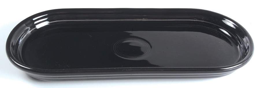 Fiesta Black (Intro 1986) 13" Oblong Tray by Homer Laughlin -1