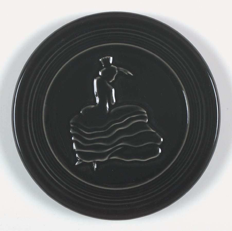 Fiesta Black (Intro 1986) Trivet by Homer Laughlin -1