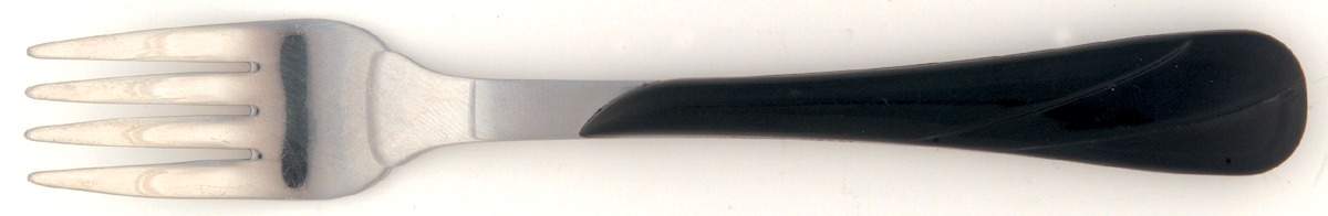 Fiesta Black (Intro 1986) Individual Salad Fork by Homer Laughlin -1