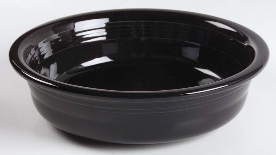 Fiesta Black (Intro 1986) 10" Large Salad Serving Bowl by Homer Laughlin -1