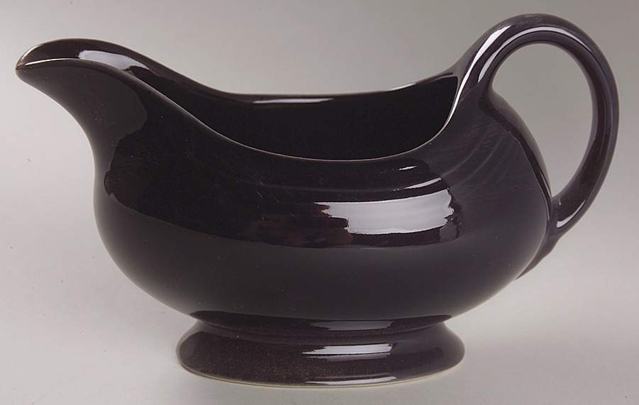 Fiesta Black (Intro 1986) Open Sauce Boat by Homer Laughlin -1
