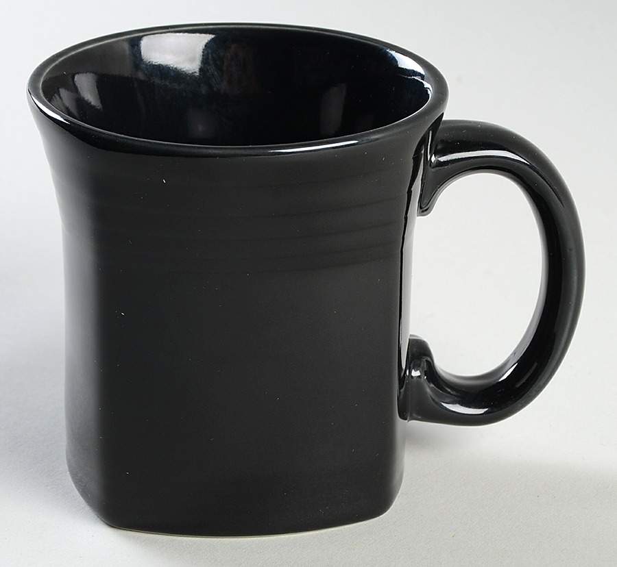 Fiesta Black (Intro 1986) Square Mug by Homer Laughlin -1