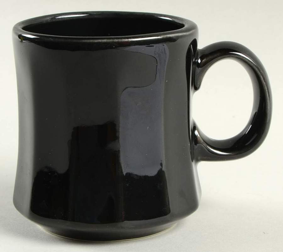 Fiesta Black (Intro 1986) Tower Mug by Homer Laughlin -1