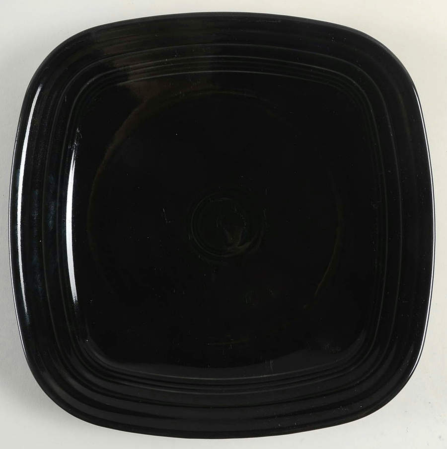 Fiesta Black (Intro 1986) Square Dinner Plate by Homer Laughlin -1