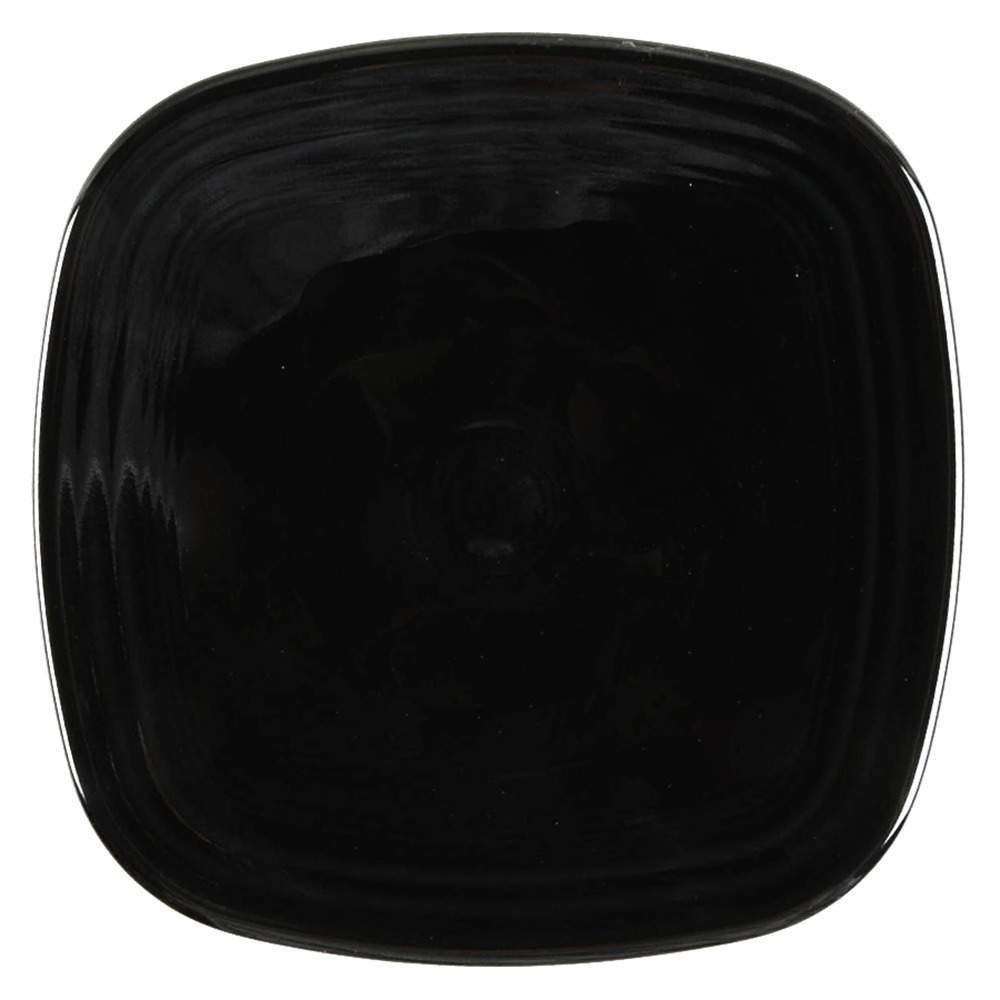 Fiesta Black (Intro 1986) Square Salad Plate by Homer Laughlin -1