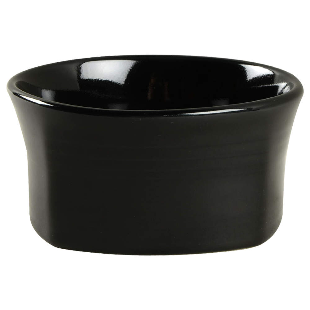 Fiesta Black (Intro 1986) Square Soup/Cereal Bowl by Homer Laughlin -1