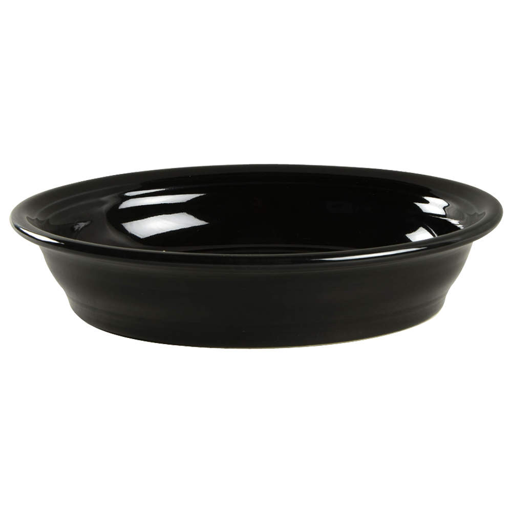 Fiesta Black (Intro 1986) 10" Oval Vegetable Bowl by Homer Laughlin -1