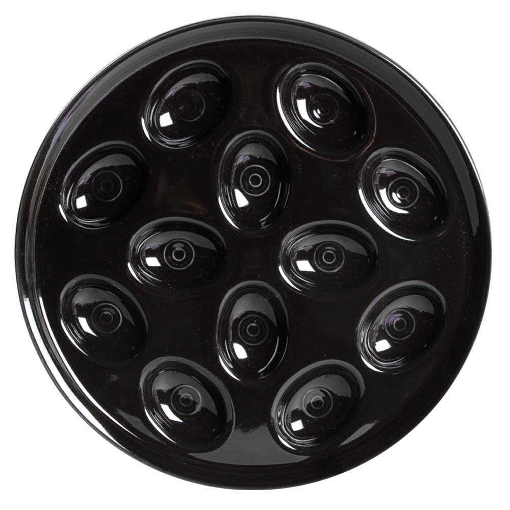 Fiesta Black (Intro 1986) Deviled Egg Plate by Homer Laughlin -1
