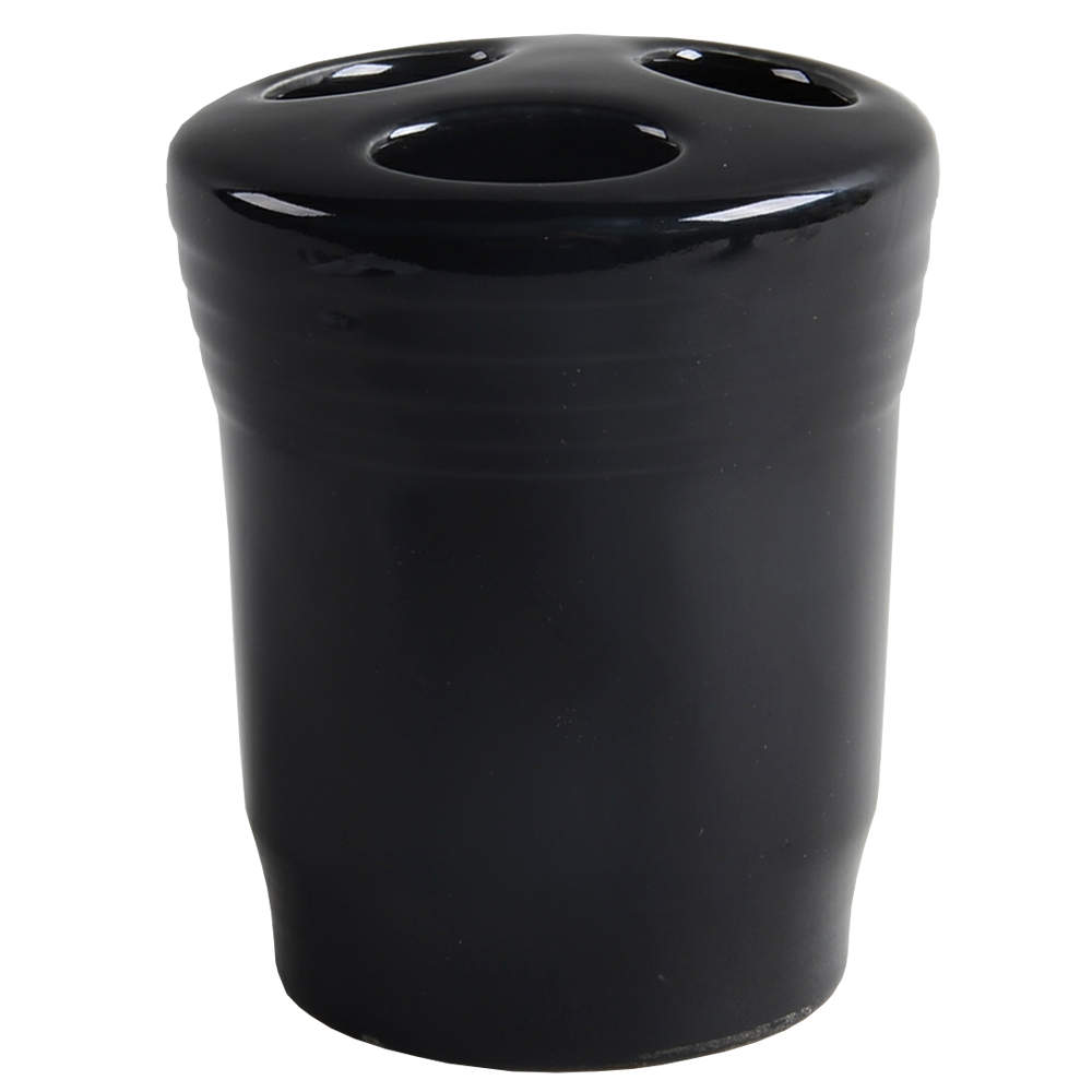 Fiesta Black (Intro 1986) Toothbrush Holder by Homer Laughlin -1