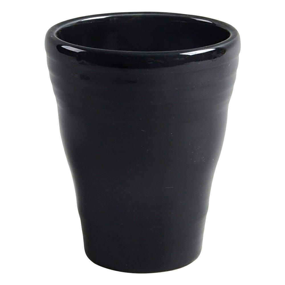 Fiesta Black (Intro 1986) China Bathroom Tumbler by Homer Laughlin -1
