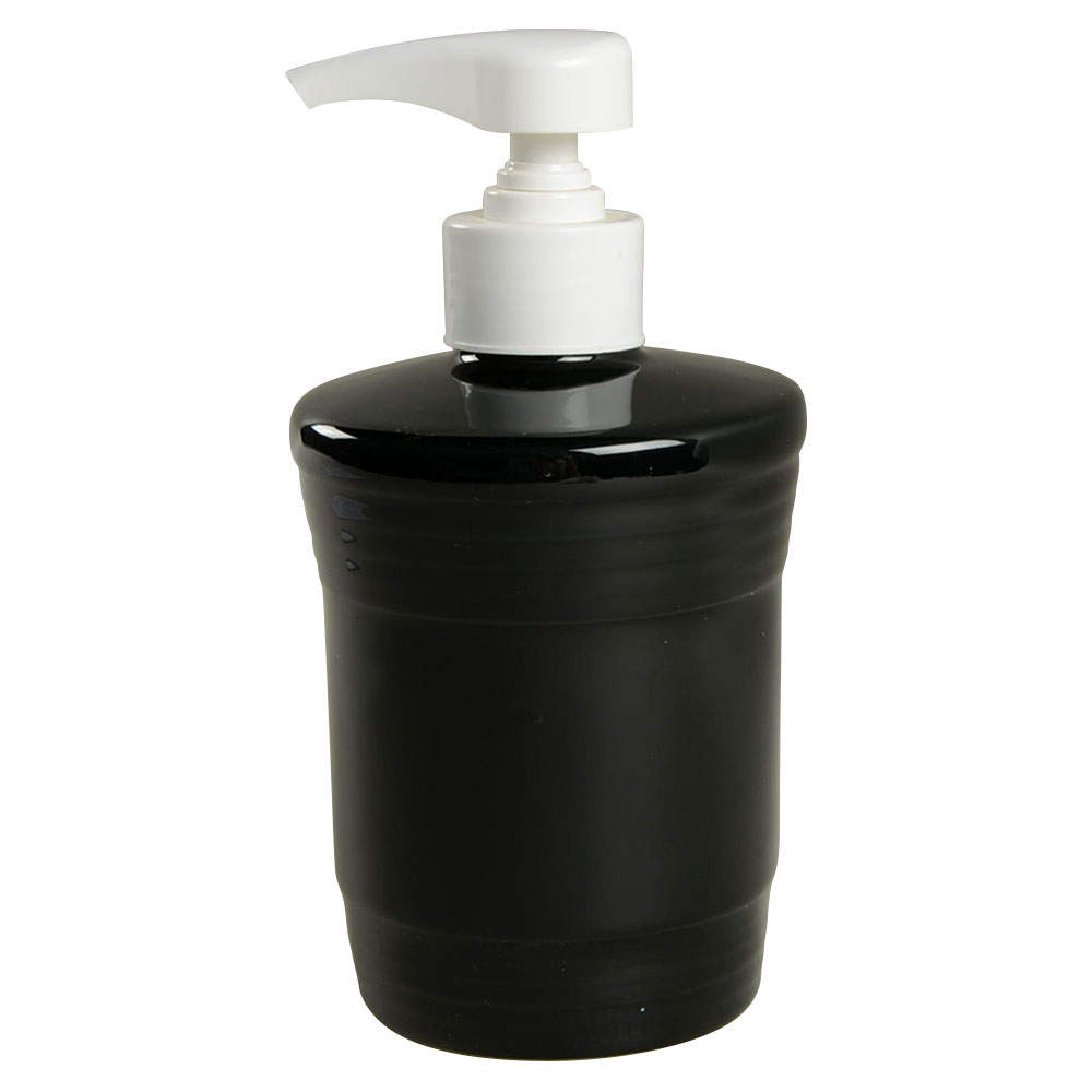 Fiesta Black (Intro 1986) Lotion/Soap Dispenser by Homer Laughlin -1
