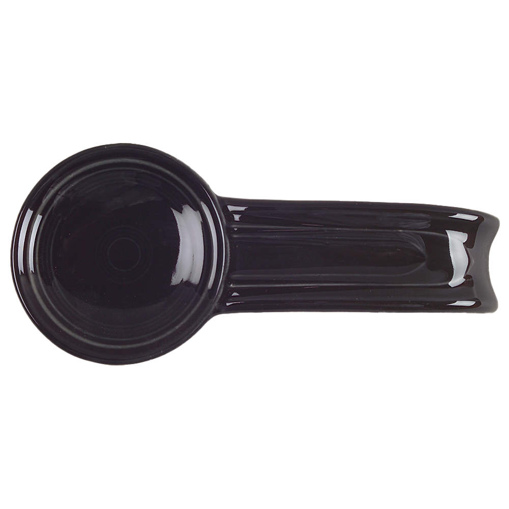 Fiesta Black (Intro 1986) Spoon Rest/Holder (Holds 1 Spoon) by Homer Laughlin -1