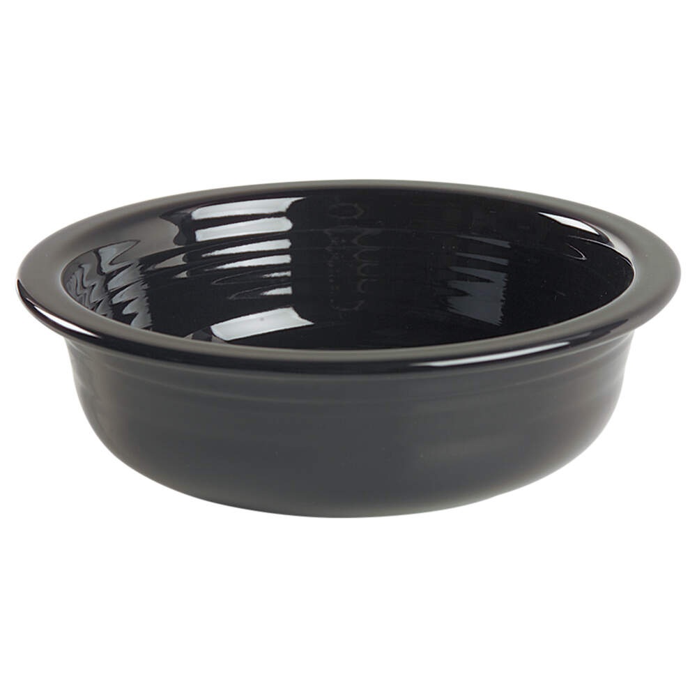Fiesta Black (Intro 1986) 8" Round Vegetable Bowl by Homer Laughlin -1