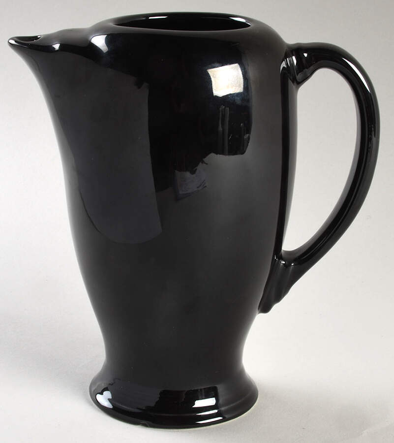 Fiesta Black (Intro 1986) Coffee Pot No Lid by Homer Laughlin -1