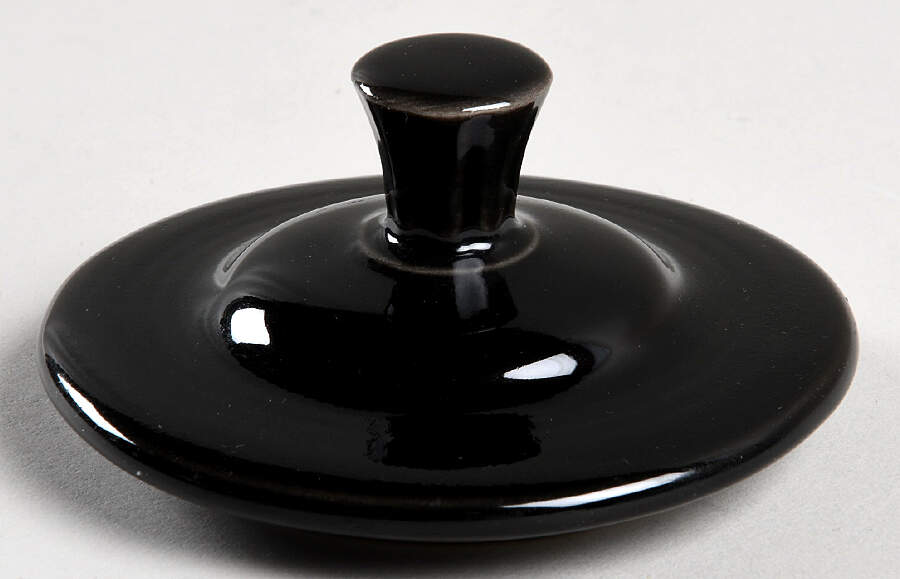 Fiesta Black (Intro 1986) Lid for Sugar Bowl by Homer Laughlin -1