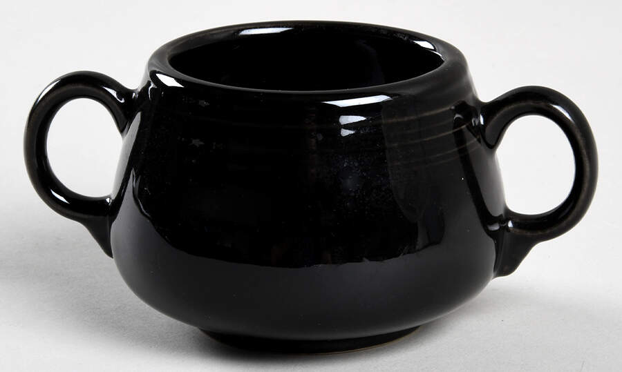 Fiesta Black (Intro 1986) Sugar Bowl No Lid by Homer Laughlin -1