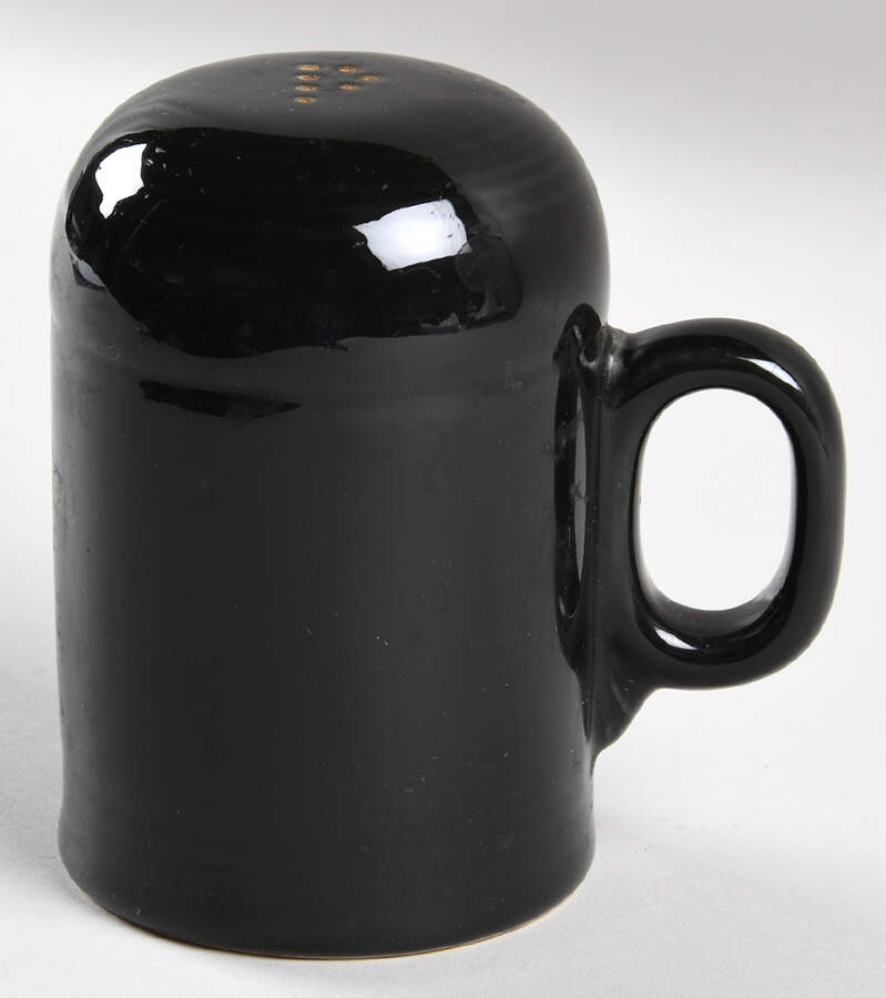 Fiesta Black (Intro 1986) Stove Top Pepper Shaker by Homer Laughlin -1