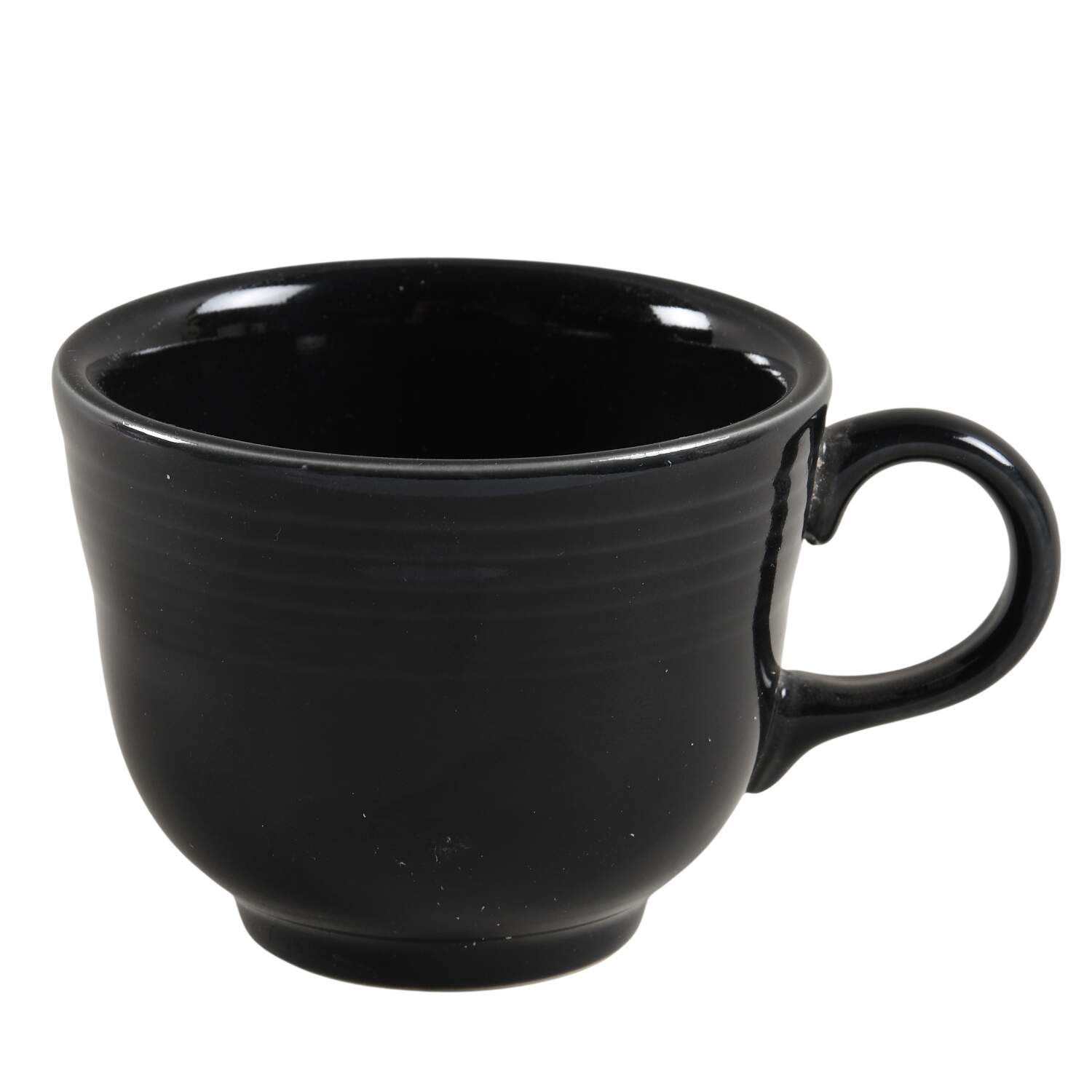 Fiesta Black (Intro 1986) Flat Cup by Homer Laughlin -1