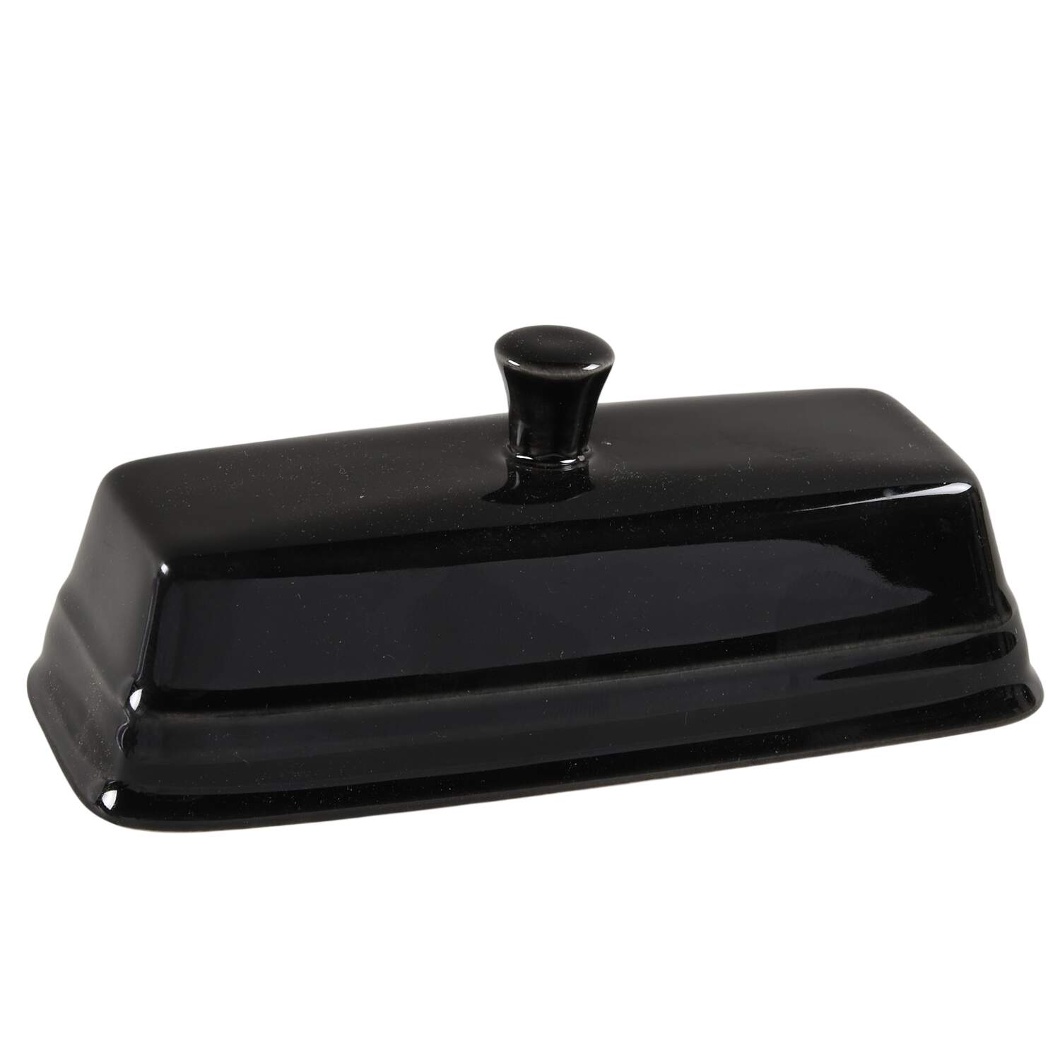 Fiesta Black (Intro 1986) Lid for 1/4 Lb Butter by Homer Laughlin -1