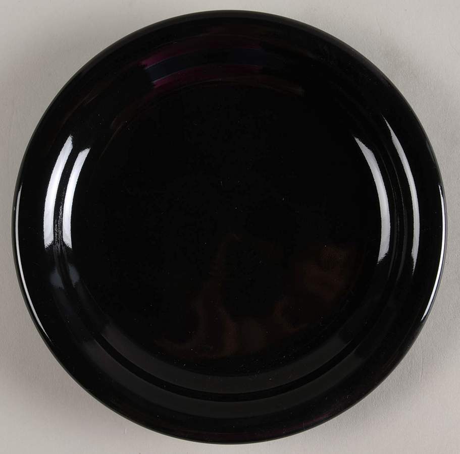 Fiesta Black (Intro 1986) Appetizer Plate by Homer Laughlin -1