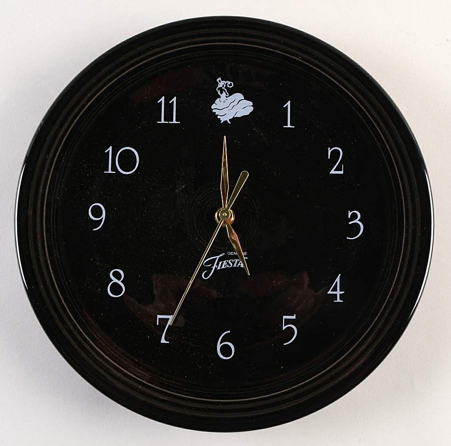 Fiesta Black (Intro 1986) Clock Plate by Homer Laughlin -1