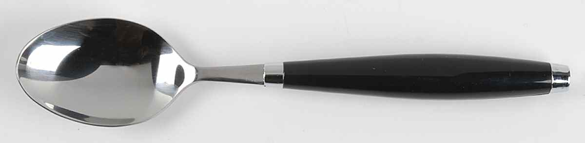 Fiesta Black (Intro 1986) Oval Place Soup Spoon by Homer Laughlin -1