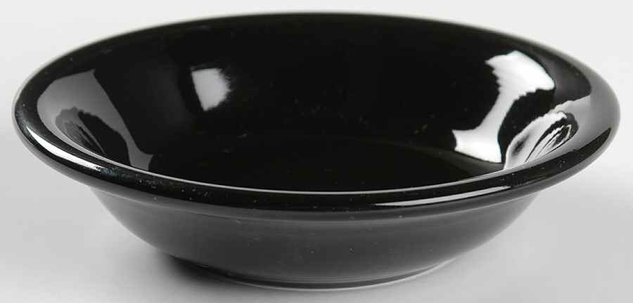 Fiesta Black (Intro 1986) Fruit/Dessert (Sauce) Bowl by Homer Laughlin -1