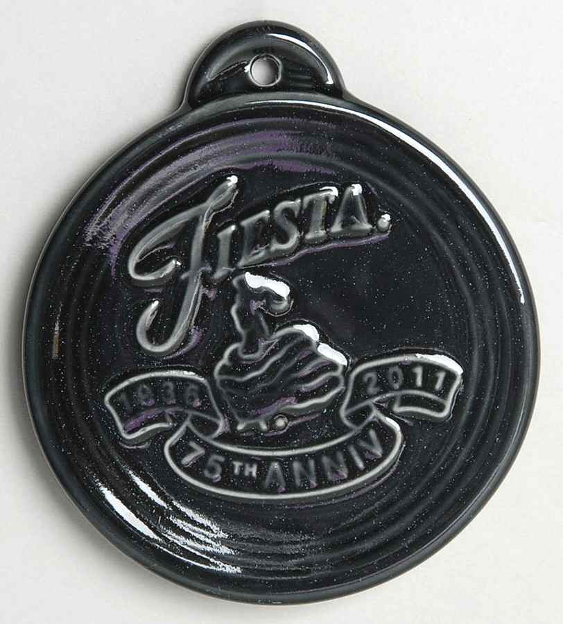 Fiesta Black (Intro 1986) 75th Anniversary Ornament by Homer Laughlin -1